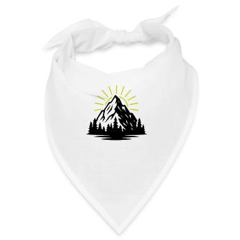 Berg Natur Sonne - Bandana - Weiß - Vorne