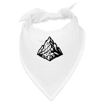 Berg Gipfel Symbol - Bandana - Weiß - Vorne