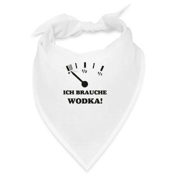 ICH BRAUCHE WODKA - Bandana - Weiß - Vorne