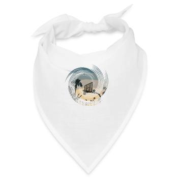 Basketball Korb & Palmen - Bandana - Weiß - Vorne