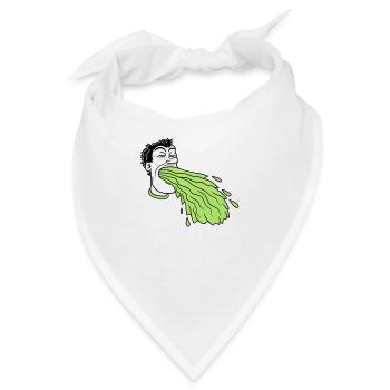 erbrochenes kotzen strahl uebel krank erbrechen ek - Bandana - Weiß - Vorne