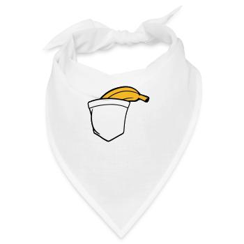 banane obst lustig gesund essen hunger lecker tasc - Bandana - Weiß - Vorne