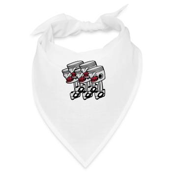 Five Pistons - Bandana - Weiß - Vorne