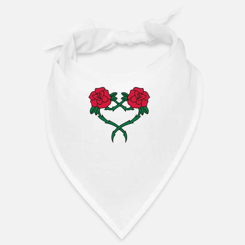 Coeur de fleur de rose 2 3c Bandana