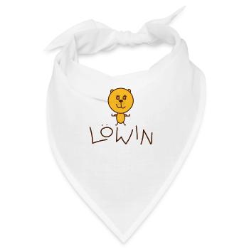 Lustige Löwin - Bandana - Weiß - Vorne