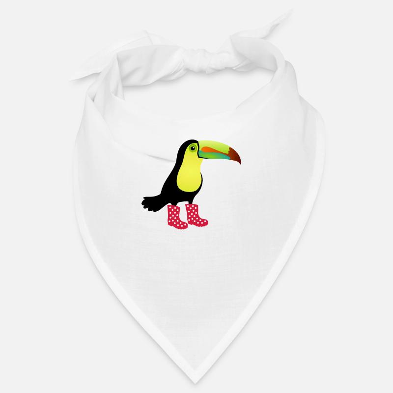 Toucan with rubber boots - Bandana - white