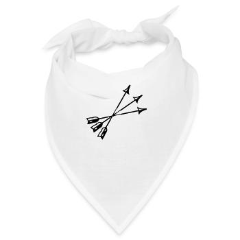 Pfeile - Bandana - Weiß - Vorne