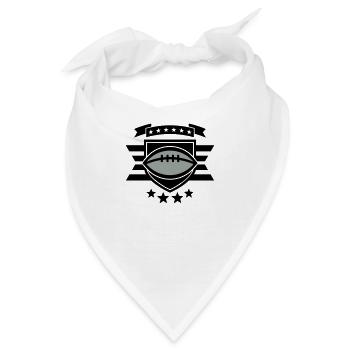 Football Abzeichen 01 - Bandana - Weiß - Vorne