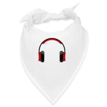 Smiley Headphones - Bandana - Weiß - Vorne