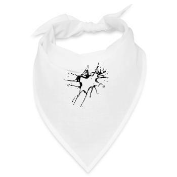 Glas Bruch schwarz - Bandana - Weiß - Vorne