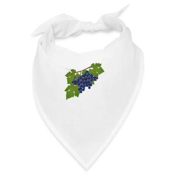 Trauben, Rebe, Herbst, Wein - Bandana - Weiß - Vorne