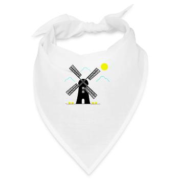 windmühle landschaft - Bandana - Weiß - Vorne