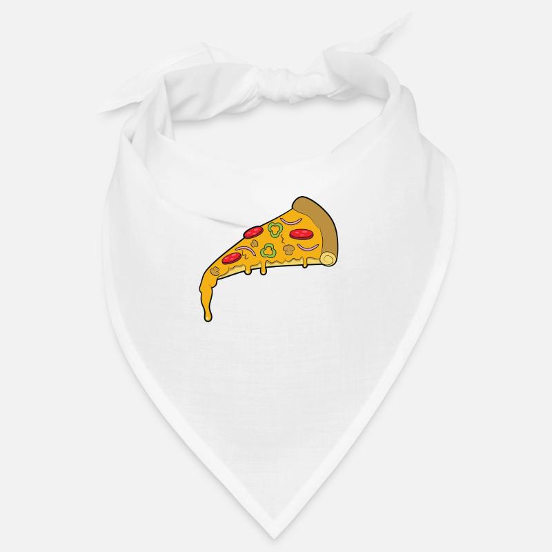 Pizza - Bandana - Weiß