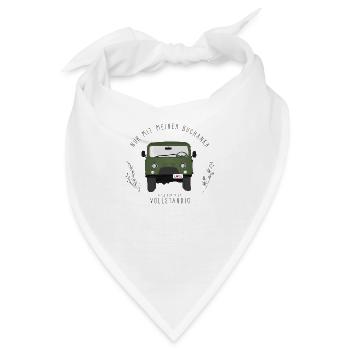 UAZ - Nur mit meiner Buchanka fühle ich mich... - Bandana - Weiß - Vorne