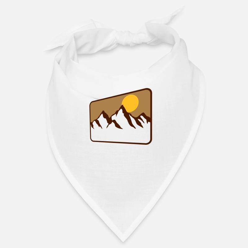 Landschaft Schild Berge Silhouette Bandana