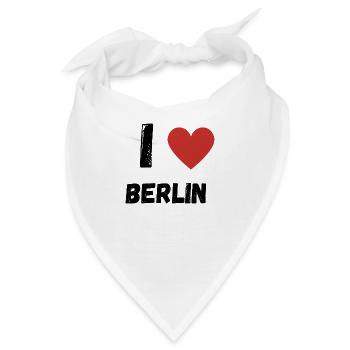 I Love Berlin - Bandana - Weiß - Vorne