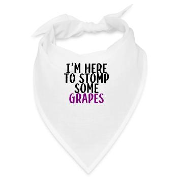 I'm Here To Stomp Some Grapes 3 - Bandana - Weiß - Vorne
