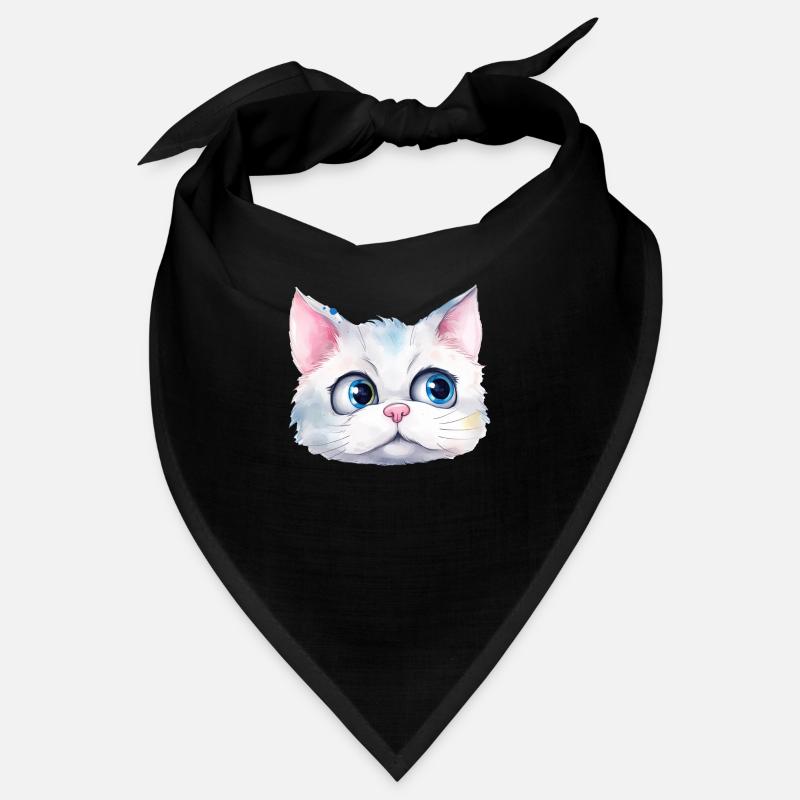Cat Watercolor Drawing Bandana