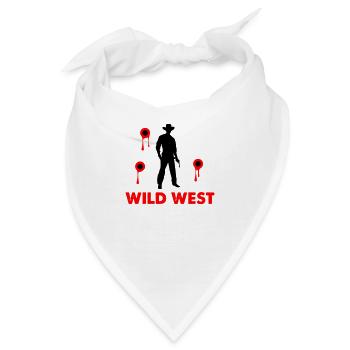 cowboy wild west - Bandana - Weiß - Vorne
