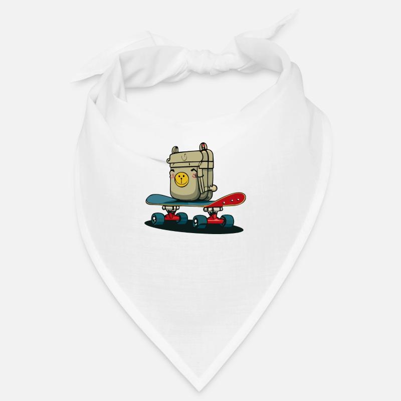 Skateboard and backpack Bandana