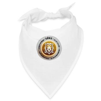Sternzeichen Löwe - Bandana - Weiß - Vorne