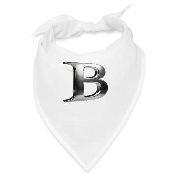 Chrome ,, B" Metallic - Bandana - Weiß - Vorne