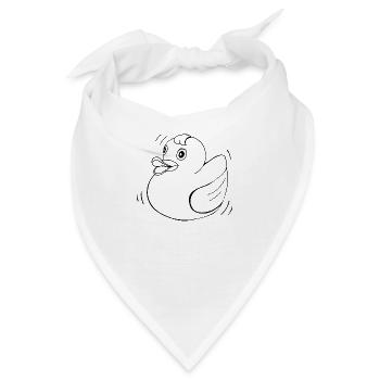 Tag des Quietscheentchens - Bandana - Weiß - Vorne