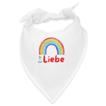 Es ist nur Liebe (Regenbogen für Toleranz) - Bandana - Weiß - Vorne