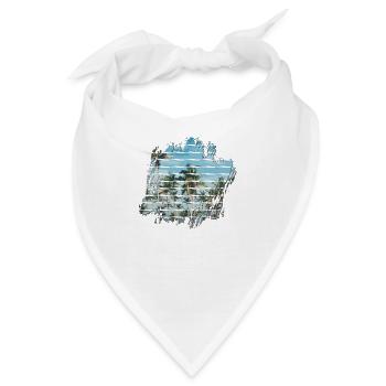 Palmen - Bandana - Weiß - Vorne