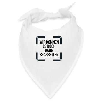 fotograf fotografieren fotokamera spiegelreflex - Bandana - Weiß - Vorne