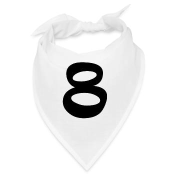 8 - Bandana - Weiß - Vorne