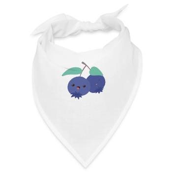 Blaubeeren - Bandana - Weiß - Vorne