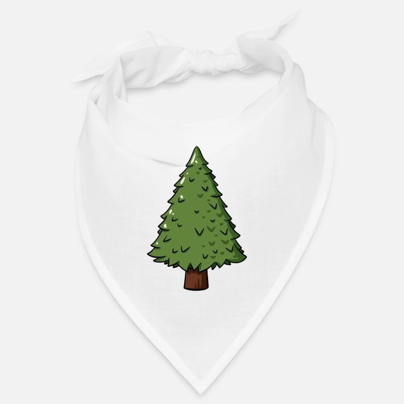 Fir Tree Tree Forester Gift Idea - Bandana - white
