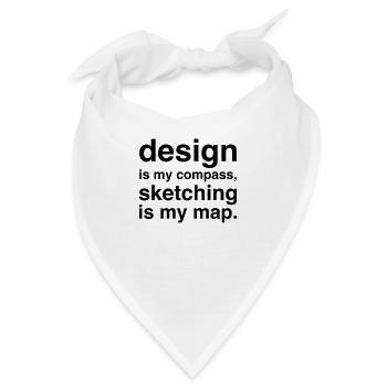 Designer Designerin Design 003 - Bandana - Weiß - Vorne