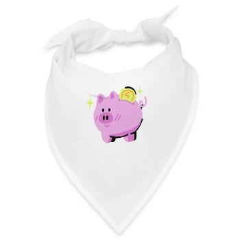 Geld Sparschwein - Bandana - Weiß - Vorne