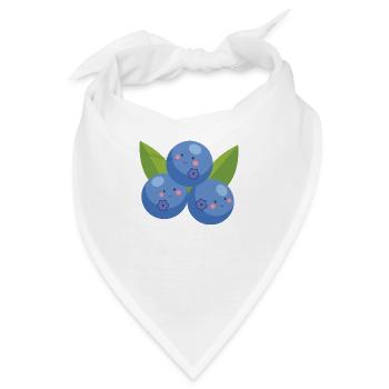 Blaubeere - Bandana - Weiß - Vorne