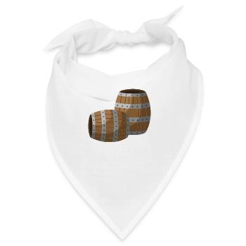 Fässer - Bandana - Weiß - Vorne