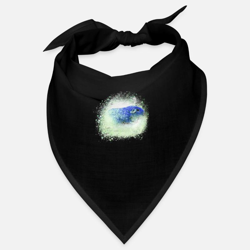 cochon d’Inde, graffiti, peinture, bleu, jaune Bandana