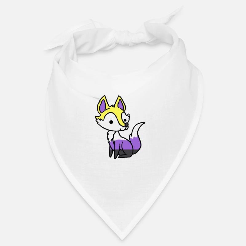 Nonbinärer Fuchs Nonbinary Pride - Bandana - Weiß