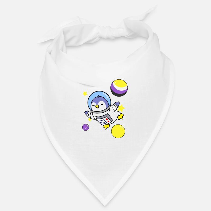 Nonbinary penguin in space Nonbinary Pride Bandana