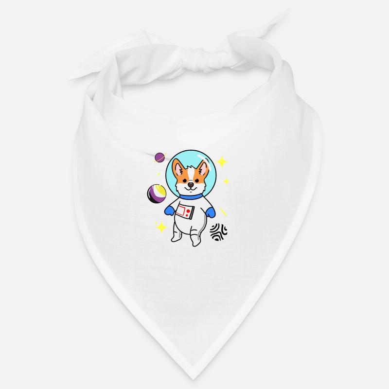 Nichtbinärer Corgi im Weltall Nonbinary Pride Bandana