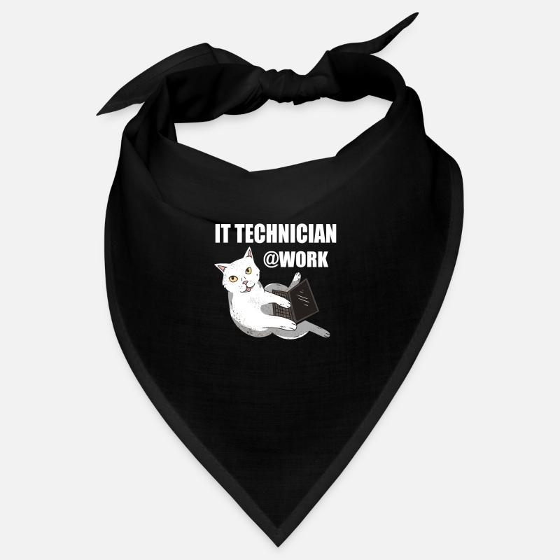 IT Technician Cat Programmer Techie Bandana
