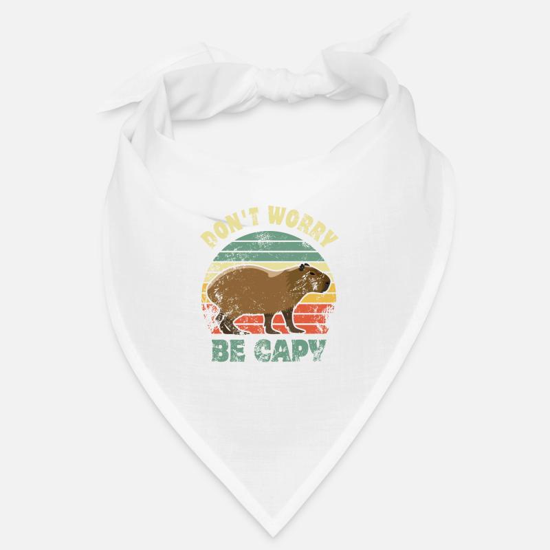 Don't worry be Capy - Capybara - Bandana - Weiß