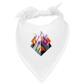 Vektor Berge 02 - Bandana - Weiß - Vorne