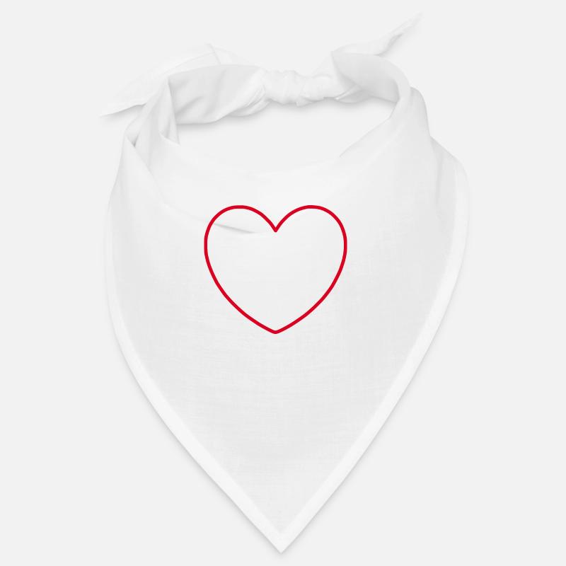 rotes Herz rot Herzen rot Herz Geschenk Muttertag Bandana