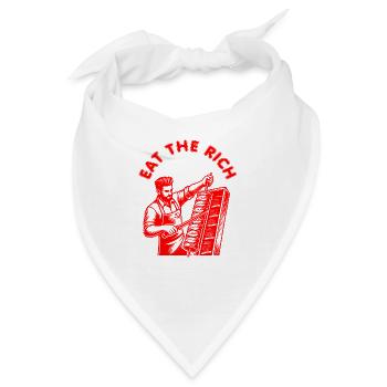 Eat the rich - Bandana - Weiß - Vorne