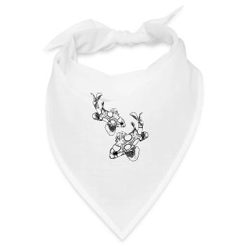 Gefleckte vintage Clownfische - Bandana - Weiß - Vorne