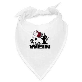 Hallo-wein Halloween-PartySpruch Wein-Zombie - Bandana - Weiß - Vorne