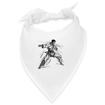 Karate Turnier Kampfgeist Meisterschaft Sieg - Bandana - Weiß - Vorne