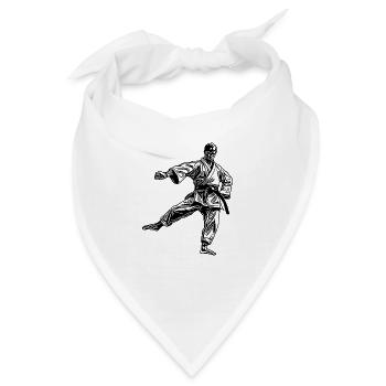 Karate Gegner Sparring Partner Kampfkünste - Bandana - Weiß - Vorne